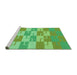 Sideview of Machine Washable Transitional Green Rug, wshpat1117grn