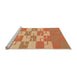 Sideview of Machine Washable Transitional Yellow Orange Rug, wshpat1117org