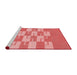 Sideview of Machine Washable Transitional Light Coral Pink Rug, wshpat1117rd