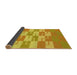 Thickness of Patterned Bright Gold Yellow Rug, pat1117yw