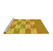 Sideview of Machine Washable Transitional Bright Gold Yellow Rug, wshpat1117yw