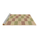 Sideview of Machine Washable Transitional Bronze Brown Rug, wshpat1118brn