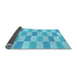 Thickness of Patterned Deep Sky Blue Rug, pat1118lblu