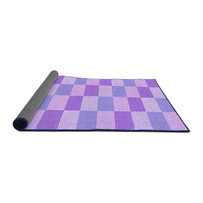 Thickness of Patterned Mauve Purple Rug, pat1118pur
