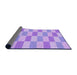 Thickness of Patterned Mauve Purple Rug, pat1118pur