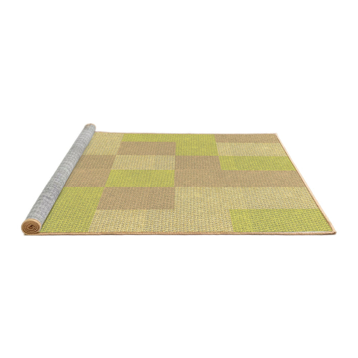 Sideview of Machine Washable Transitional Bold Yellow Rug, wshpat1119brn