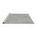 Sideview of Machine Washable Transitional Platinum Silver Gray Rug, wshpat1119gry