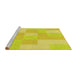 Sideview of Machine Washable Transitional Yellow Rug, wshpat1119yw