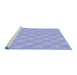 Sideview of Machine Washable Transitional Blue Rug, wshpat112blu