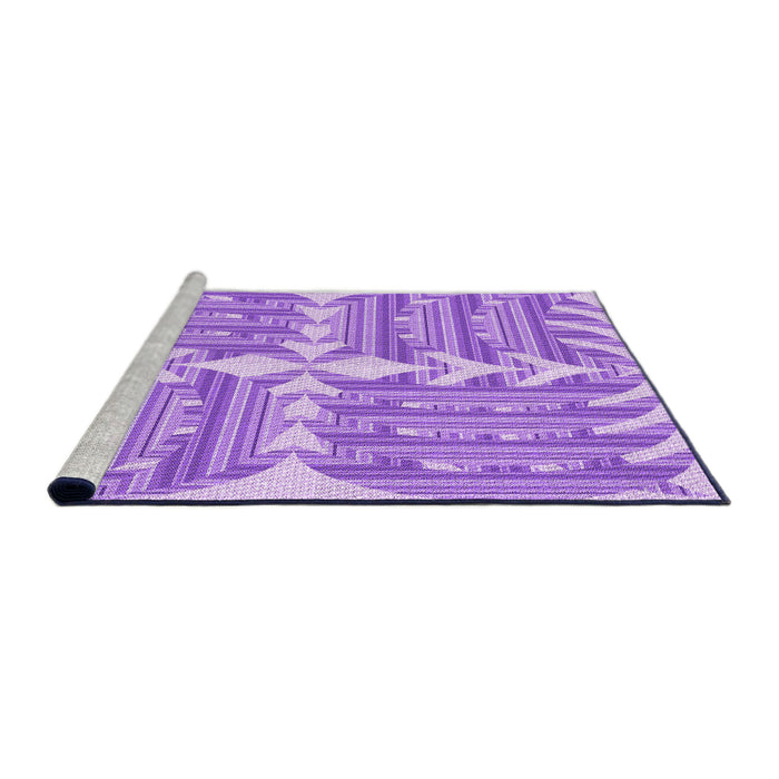 Sideview of Machine Washable Transitional Blush Pink Rug, wshpat1120pur