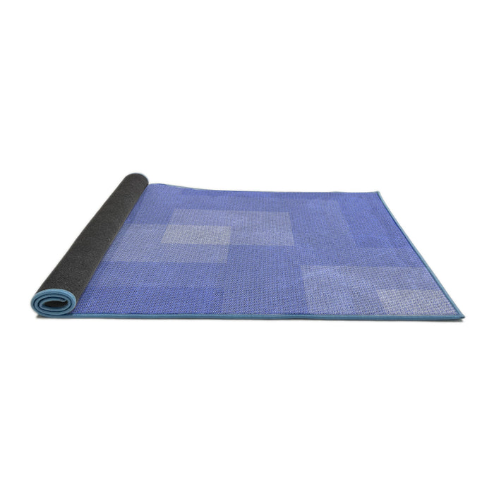 Thickness of Patterned Light Slate Blue Rug, pat1121blu