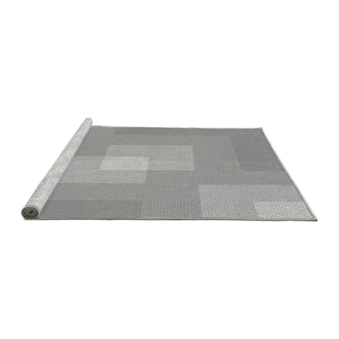 Sideview of Machine Washable Transitional Gray Rug, wshpat1121gry