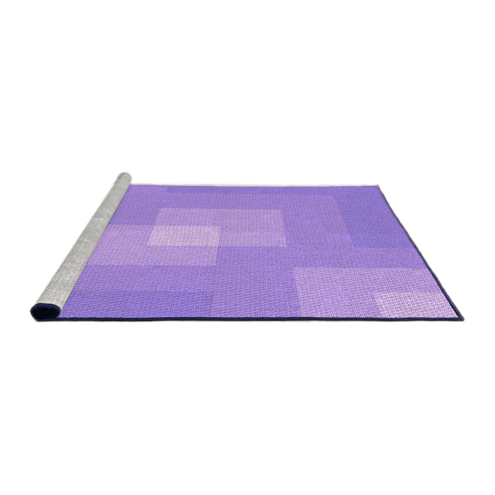Sideview of Machine Washable Transitional Bright Lilac Purple Rug, wshpat1121pur