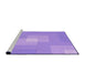 Sideview of Machine Washable Transitional Bright Lilac Purple Rug, wshpat1121pur