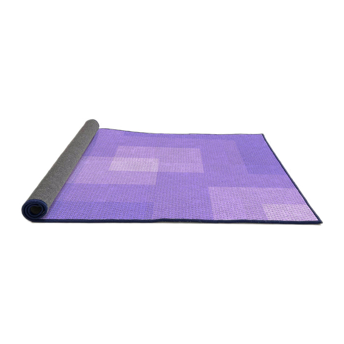 Thickness of Patterned Bright Lilac Purple Rug, pat1121pur