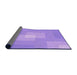 Thickness of Patterned Bright Lilac Purple Rug, pat1121pur