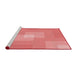 Sideview of Machine Washable Transitional Light Coral Pink Rug, wshpat1121rd