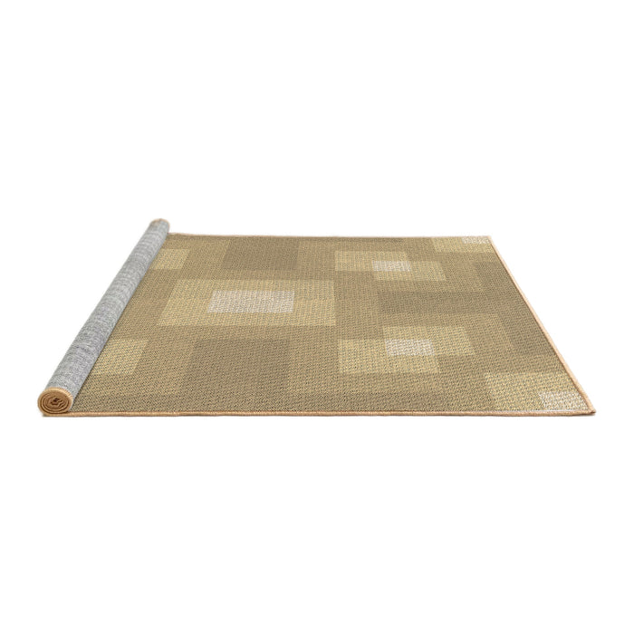 Sideview of Machine Washable Transitional Yellow Rug, wshpat1122brn