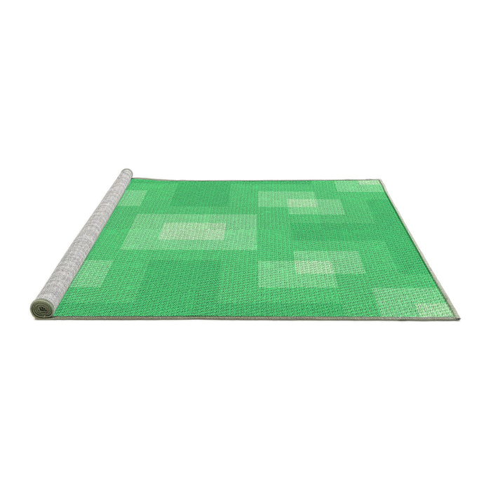 Sideview of Machine Washable Transitional Lime Mint Green Rug, wshpat1122grn