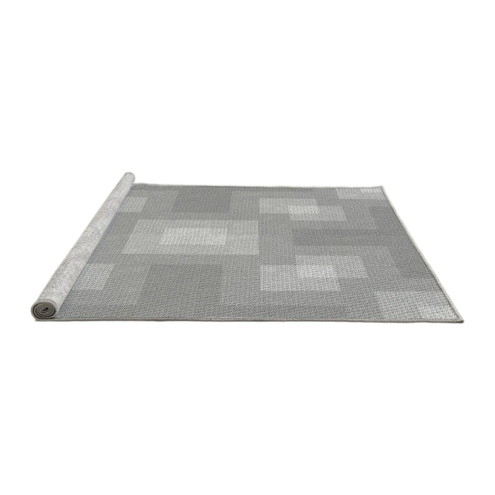 Sideview of Machine Washable Transitional Gunmetal Gray Rug, wshpat1122gry