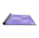 Thickness of Patterned Purple Mimosa Purple Rug, pat1122pur