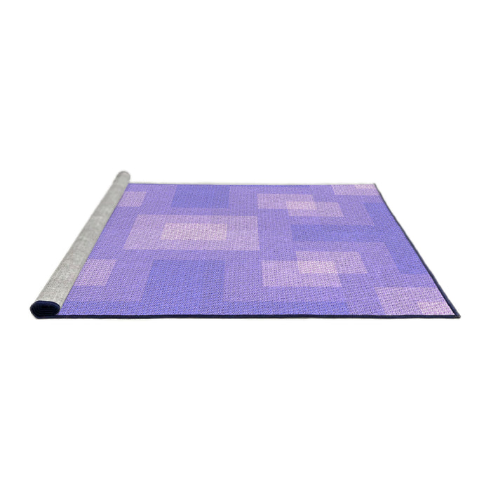 Sideview of Machine Washable Transitional Purple Mimosa Purple Rug, wshpat1122pur
