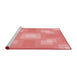 Sideview of Machine Washable Transitional Pastel Pink Rug, wshpat1122rd