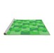 Sideview of Machine Washable Transitional Neon Green Rug, wshpat1123grn