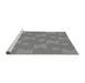 Sideview of Machine Washable Transitional Dark Gray Rug, wshpat1123gry