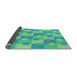 Thickness of Patterned Lime Mint Green Rug, pat1123lblu