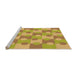 Sideview of Machine Washable Transitional Golden Brown Yellow Rug, wshpat1123org