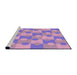 Sideview of Machine Washable Transitional Violet Purple Rug, wshpat1123pur