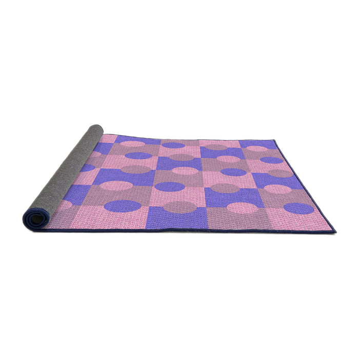 Thickness of Patterned Violet Purple Rug, pat1123pur