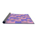 Thickness of Patterned Violet Purple Rug, pat1123pur