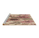 Sideview of Machine Washable Transitional Sienna Brown Rug, wshpat1124brn