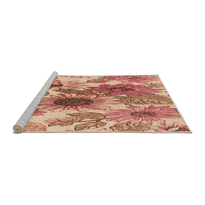Sideview of Machine Washable Transitional Red Rug, wshpat1124org