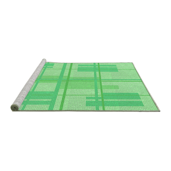 Sideview of Machine Washable Transitional Jade Green Rug, wshpat1125grn