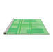 Sideview of Machine Washable Transitional Jade Green Rug, wshpat1125grn