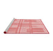 Sideview of Machine Washable Transitional Red Rug, wshpat1125rd