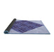 Thickness of Patterned Slate Blue Rug, pat1126blu