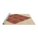 Sideview of Machine Washable Transitional Red Rug, wshpat1126brn