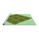 Sideview of Machine Washable Transitional Light Green Rug, wshpat1126grn