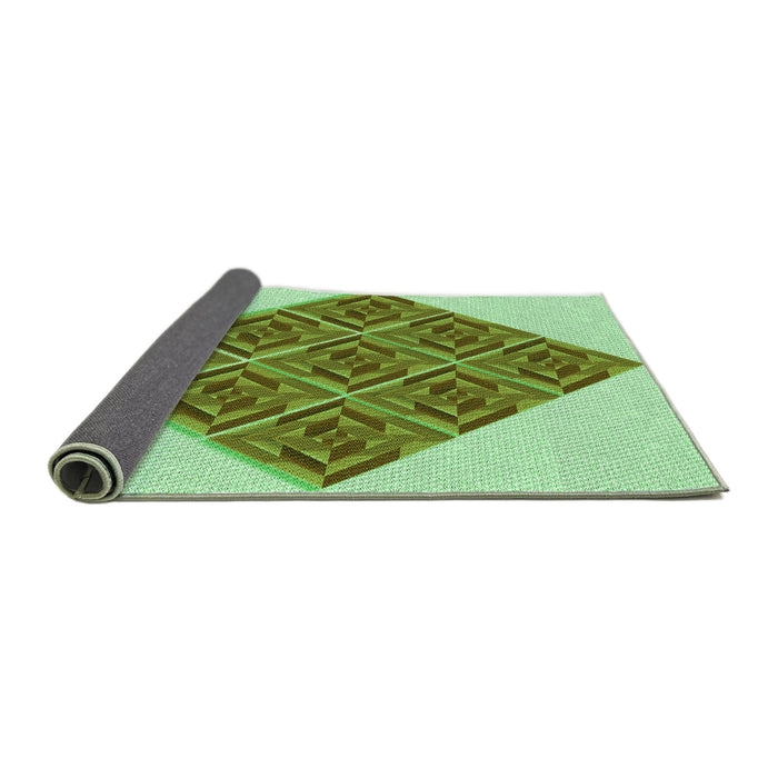 Thickness of Patterned Light Green Rug, pat1126grn