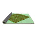 Thickness of Patterned Light Green Rug, pat1126grn