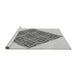 Sideview of Machine Washable Transitional Platinum Gray Rug, wshpat1126gry