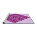 Sideview of Machine Washable Transitional Blossom Pink Rug, wshpat1126pur