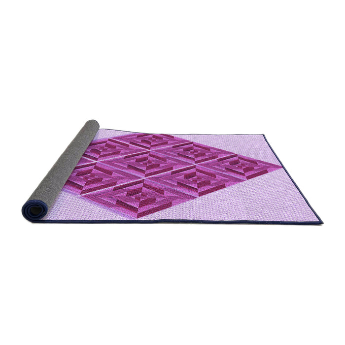 Thickness of Patterned Blossom Pink Rug, pat1126pur