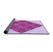 Thickness of Patterned Blossom Pink Rug, pat1126pur