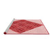 Sideview of Machine Washable Transitional Deep Rose Pink Rug, wshpat1126rd