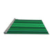 Sideview of Machine Washable Transitional Deep Emerald Green Rug, wshpat1127lblu